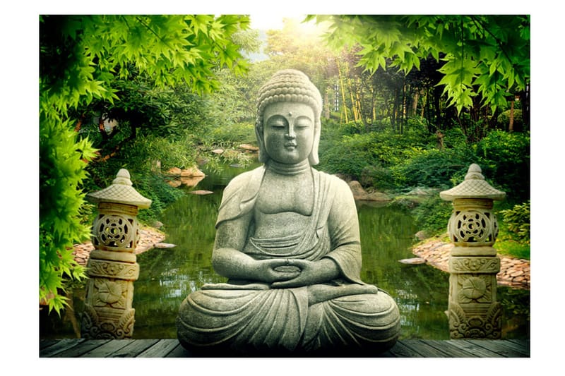 Fototapet Buddha's Garden 200x140 - Artgeist sp. z o. o. - Inredning - Väggdekor - Tapet & tapettillbehör - Fototapet