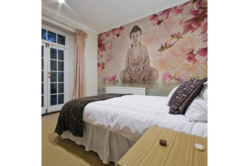 Fototapet Buddha And Magnolia 350x270, Artgeist sp. z o. o.