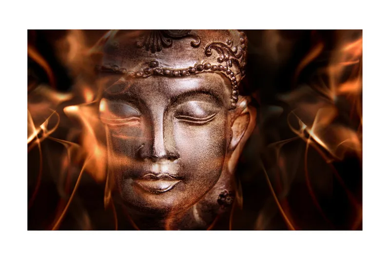 Fototapet Buddha Fire Of Meditation 450x270 - Artgeist sp. z o. o. - Inredning - Väggdekor - Tapet & tapettillbehör - Fototapet