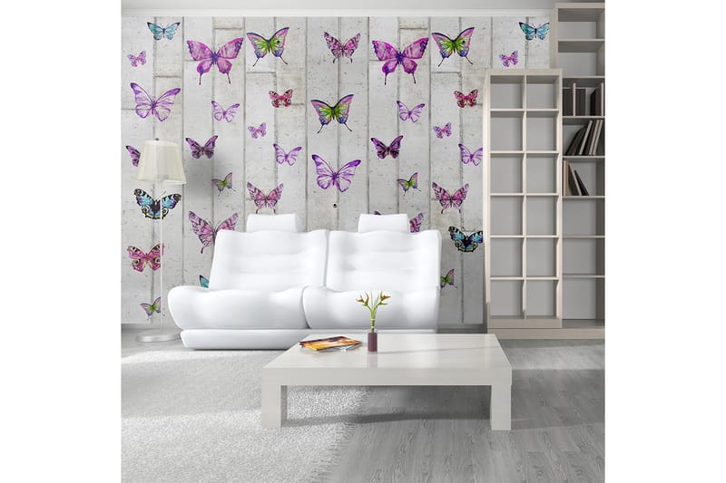 Fototapet Butterflies And Concrete 50x1000, Artgeist sp. z o. o.