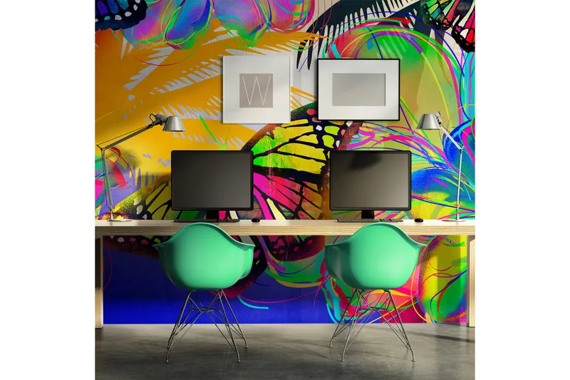 Fototapet Butterflies In The Stomach 350x270 - Artgeist sp. z o. o. - Inredning - Väggdekor - Tapet & tapettillbehör - Fototapet