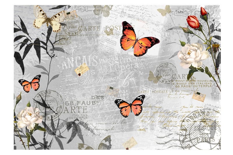 Fototapet Butterflies Song 250x175 - Artgeist sp. z o. o. - Inredning - Väggdekor - Tapet & tapettillbehör - Fototapet