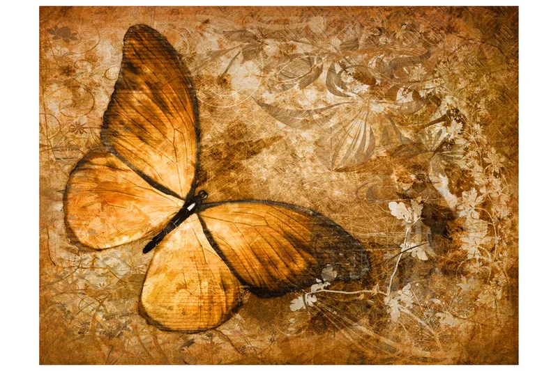 Fototapet Butterfly Sepia 200x154, Artgeist sp. z o. o.