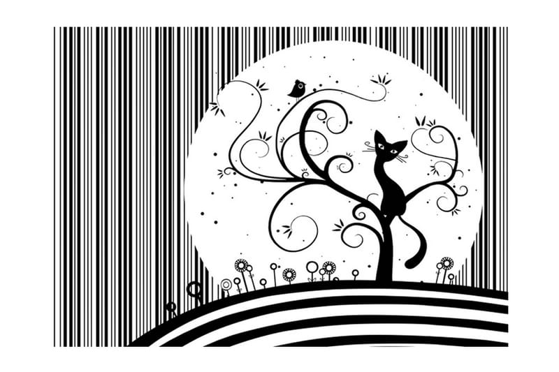 Fototapet Cat's Melody III 350x245 - Artgeist sp. z o. o. - Inredning - Väggdekor - Tapet & tapettillbehör - Fototapet