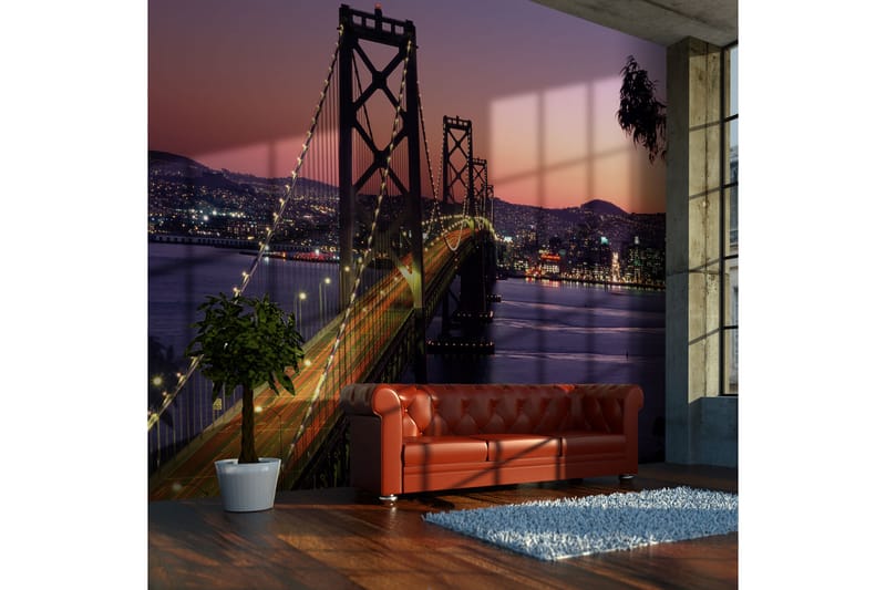 Fototapet Charming Evening In San Francisco 250x193 - Artgeist sp. z o. o. - Inredning - Väggdekor - Tapet & tapettillbehör - Fototapet