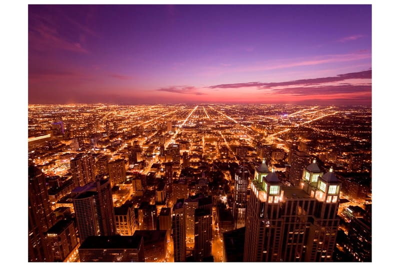 Fototapet Chicago By Night 200x154, Artgeist sp. z o. o.