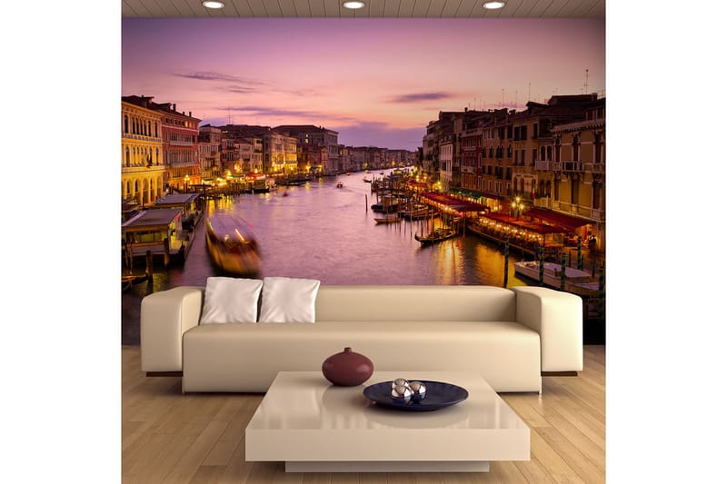 Fototapet City Of Lovers Venedig Nattetid 450x270 - Artgeist sp. z o. o. - Inredning - Väggdekor - Tapet & tapettillbehör - Fototapet