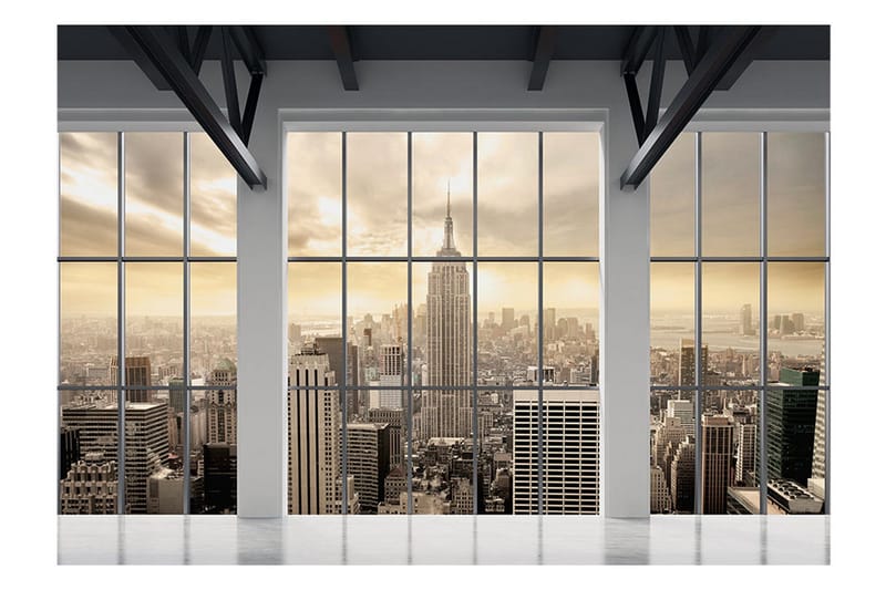 Fototapet Clouds Over New York City 200x140 - Artgeist sp. z o. o. - Inredning - Väggdekor - Tapet & tapettillbehör - Fototapet