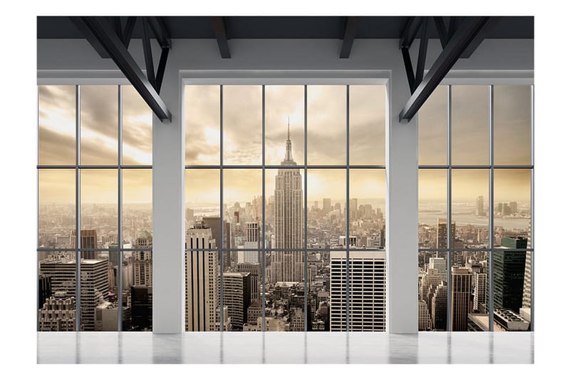 Fototapet Clouds Over New York City 300x210 - Artgeist sp. z o. o. - Inredning - Väggdekor - Tapet & tapettillbehör - Fototapet