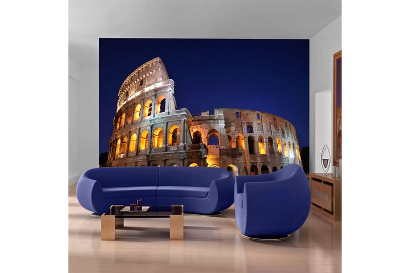 Fototapet Colloseum På Natten 400x309 - Artgeist sp. z o. o. - Inredning - Väggdekor - Tapet & tapettillbehör - Fototapet