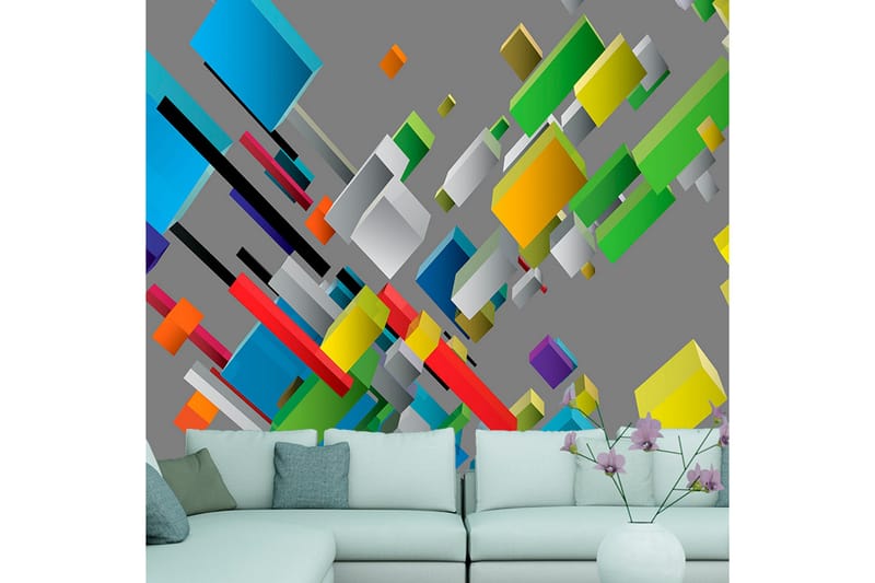 Fototapet Color Puzzle 100x70 - Artgeist sp. z o. o. - Inredning - Väggdekor - Tapet & tapettillbehör - Fototapet