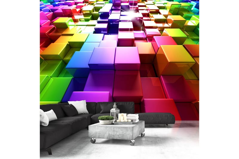 Fototapet Colored Cubes 150x105 - Artgeist sp. z o. o. - Inredning - Väggdekor - Tapet & tapettillbehör - Fototapet