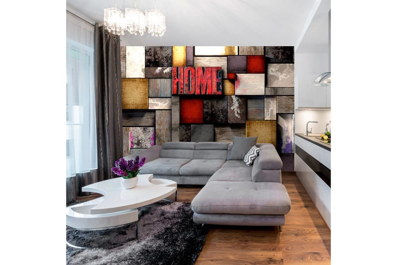 Fototapet Colorful Home 300x210 - Artgeist sp. z o. o. - Inredning - Väggdekor - Tapet & tapettillbehör - Fototapet