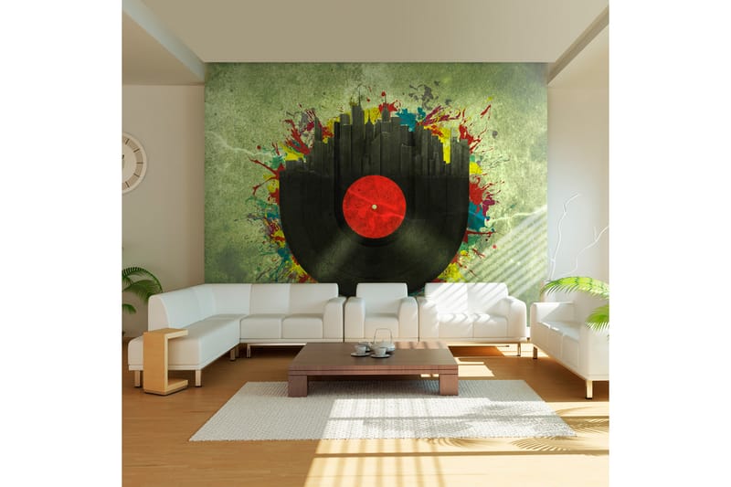 Fototapet Colorful Melodies Of The City 350x270 - Artgeist sp. z o. o. - Inredning - Väggdekor - Tapet & tapettillbehör - Fototapet