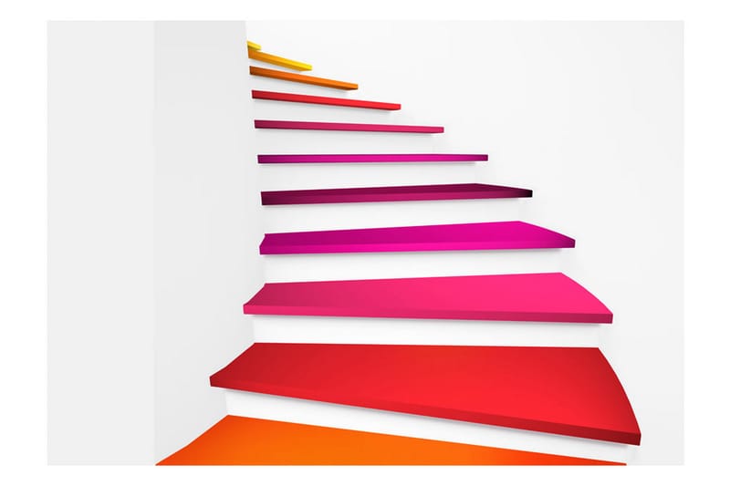 Fototapet Colorful Stairs 200x140 - Artgeist sp. z o. o. - Inredning - Väggdekor - Tapet & tapettillbehör - Fototapet