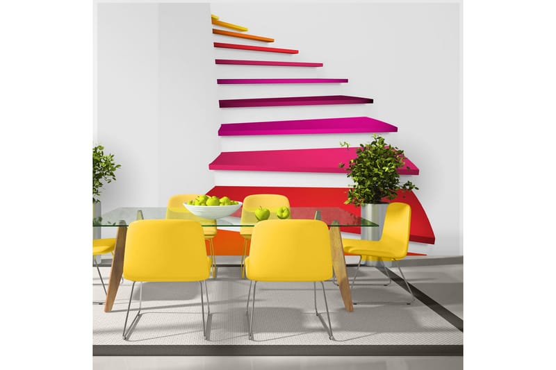 Fototapet Colorful Stairs 200x140 - Artgeist sp. z o. o. - Inredning - Väggdekor - Tapet & tapettillbehör - Fototapet