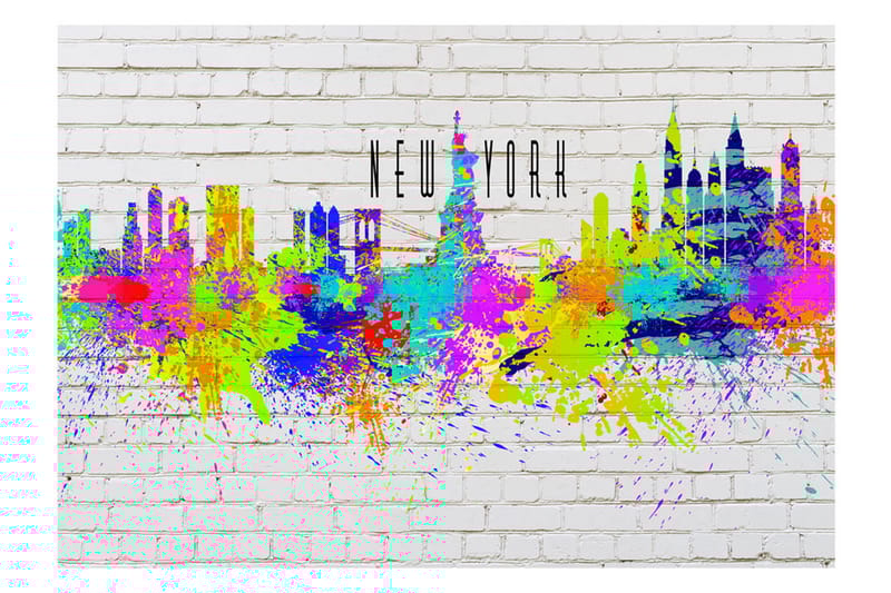Fototapet Colors Of New York 250x175 - Artgeist sp. z o. o. - Inredning - Väggdekor - Tapet & tapettillbehör - Fototapet