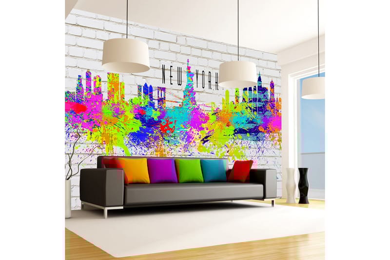 Fototapet Colors Of New York 300x210 - Artgeist sp. z o. o. - Inredning - Väggdekor - Tapet & tapettillbehör - Fototapet