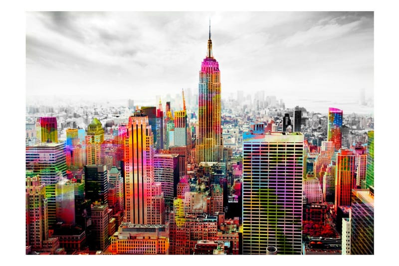 Fototapet Colors Of New York City II 200x140 - Artgeist sp. z o. o. - Inredning - Väggdekor - Tapet & tapettillbehör - Fototapet
