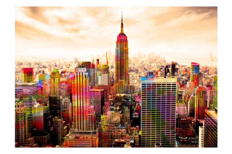 Fototapet Colors Of New York City III 400x280 - Artgeist sp. z o. o. - Inredning - Väggdekor - Tapet & tapettillbehör - Fototapet