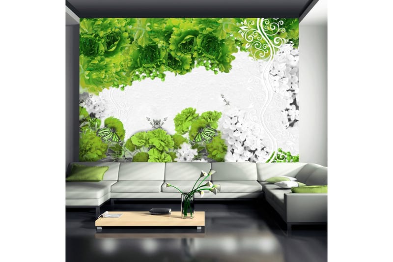Fototapet Colors Of Spring Green 350x245 - Artgeist sp. z o. o. - Inredning - Väggdekor - Tapet & tapettillbehör - Fototapet