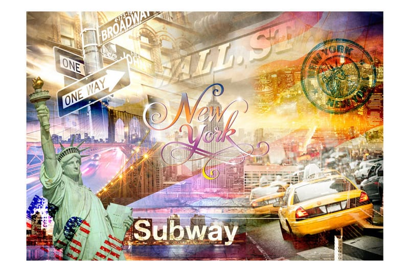 Fototapet Colorsof NYC 250x175 - Artgeist sp. z o. o. - Inredning - Väggdekor - Tapet & tapettillbehör - Fototapet