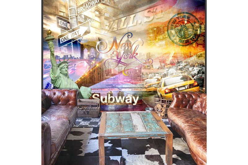 Fototapet Colorsof NYC 300x210 - Artgeist sp. z o. o. - Inredning - Väggdekor - Tapet & tapettillbehör - Fototapet