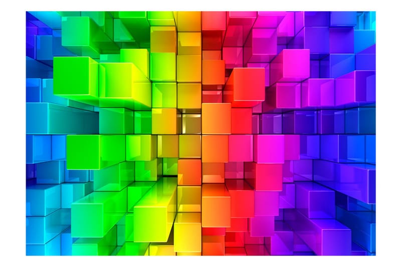 Fototapet Colour Jigsaw 100x70 - Artgeist sp. z o. o. - Inredning - Väggdekor - Tapet & tapettillbehör - Fototapet