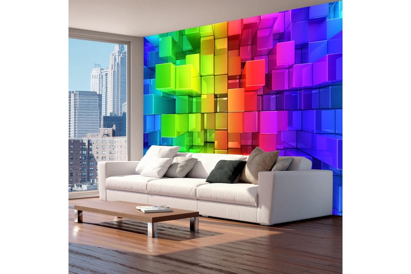 Fototapet Colour Jigsaw 100x70 - Artgeist sp. z o. o. - Inredning - Väggdekor - Tapet & tapettillbehör - Fototapet