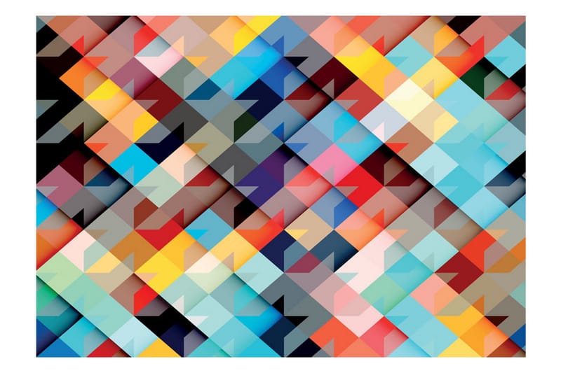 Fototapet Colour Patchwork 200x140 - Artgeist sp. z o. o. - Inredning - Väggdekor - Tapet & tapettillbehör - Fototapet
