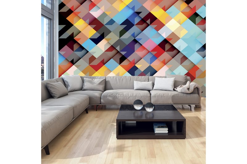 Fototapet Colour Patchwork 200x140 - Artgeist sp. z o. o. - Inredning - Väggdekor - Tapet & tapettillbehör - Fototapet