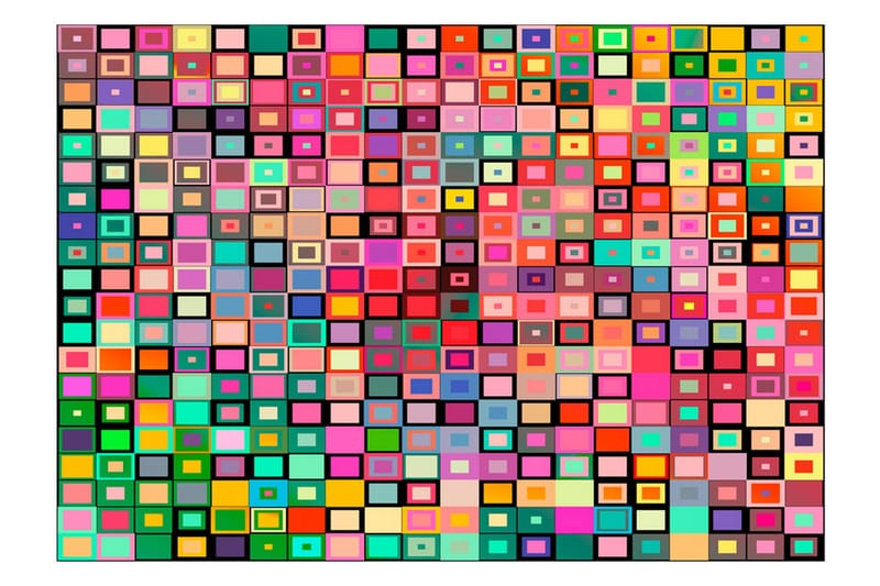 Fototapet Colourful Boxes 250x175 - Artgeist sp. z o. o. - Inredning - Väggdekor - Tapet & tapettillbehör - Fototapet