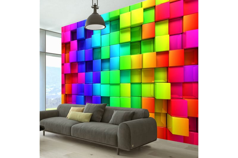 Fototapet Colourful Cubes 300x210 - Artgeist sp. z o. o. - Fototapet