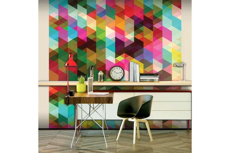 Fototapet Colourful Geometry 300x231 - Artgeist sp. z o. o. - Inredning - Väggdekor - Tapet & tapettillbehör - Fototapet