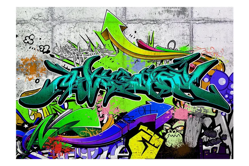 Fototapet Colours Of A City 150x105 - Artgeist sp. z o. o. - Inredning - Väggdekor - Tapet & tapettillbehör - Fototapet