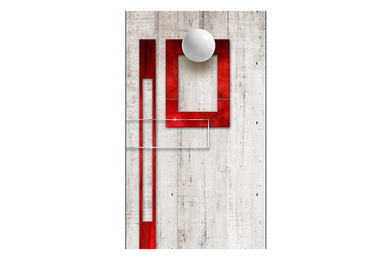 Fototapet Concrete Red Frames And White Knobs 50x1000 - Artgeist sp. z o. o. - Inredning - Väggdekor - Tapet & tapettillbehör - Fototapet
