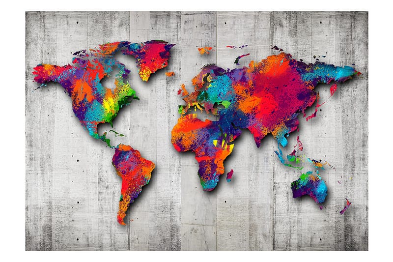 Fototapet Concrete World 350x245 - Artgeist sp. z o. o. - Inredning - Väggdekor - Tapet & tapettillbehör - Fototapet