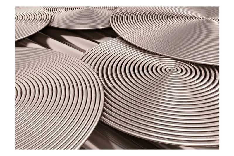 Fototapet Copper Spirals 300x210 - Artgeist sp. z o. o. - Inredning - Väggdekor - Tapet & tapettillbehör - Fototapet