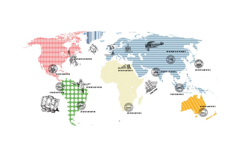 Fototapet Cosmopolitan 200x154 - Artgeist sp. z o. o. - Inredning - Väggdekor - Tapet & tapettillbehör - Fototapet