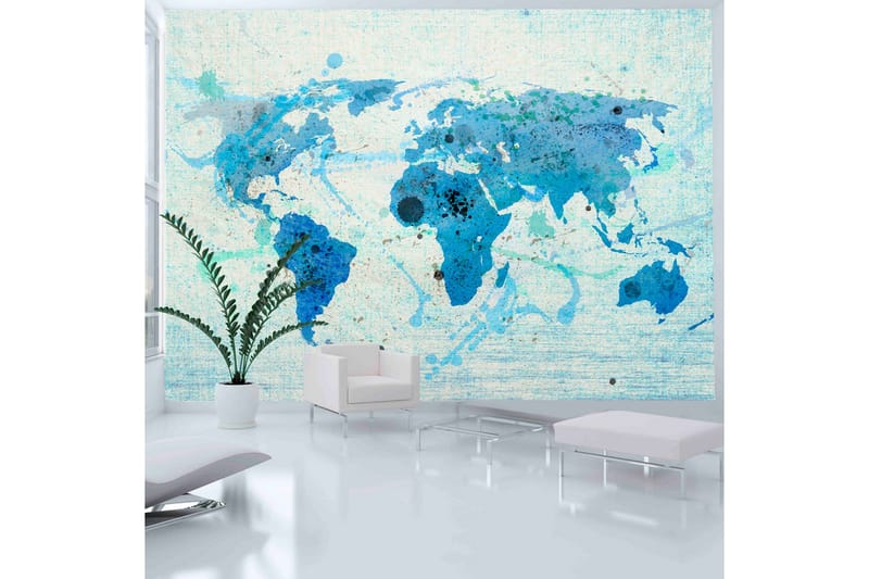 Fototapet Cruising And Sailing The World Map 350x270 - Artgeist sp. z o. o. - Inredning - Väggdekor - Tapet & tapettillbehör - Fototapet