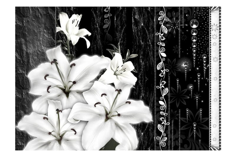 Fototapet Crying Lilies 150x105 - Artgeist sp. z o. o. - Inredning - Väggdekor - Tapet & tapettillbehör - Fototapet