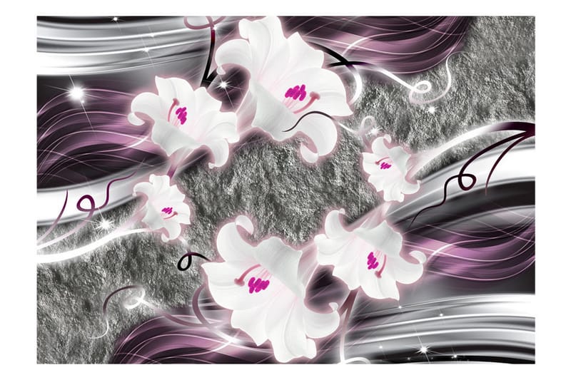 Fototapet Dance Of Charmed Lilies 200x140 - Artgeist sp. z o. o. - Inredning - Väggdekor - Tapet & tapettillbehör - Fototapet