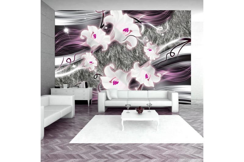 Fototapet Dance Of Charmed Lilies 200x140 - Artgeist sp. z o. o. - Inredning - Väggdekor - Tapet & tapettillbehör - Fototapet