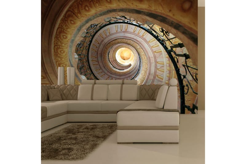 Fototapet Decorative Spiral Stairs 400x309 - Artgeist sp. z o. o. - Inredning - Väggdekor - Tapet & tapettillbehör - Fototapet