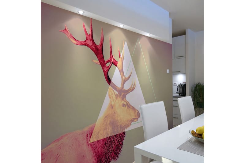 Fototapet Deer Graphic Pattern 300x231 - Artgeist sp. z o. o. - Inredning - Väggdekor - Tapet & tapettillbehör - Fototapet