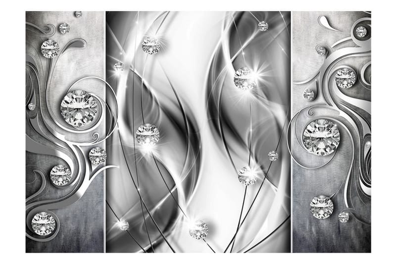 Fototapet Diamonds In Silver 250x175 - Artgeist sp. z o. o. - Inredning - Väggdekor - Tapet & tapettillbehör - Fototapet