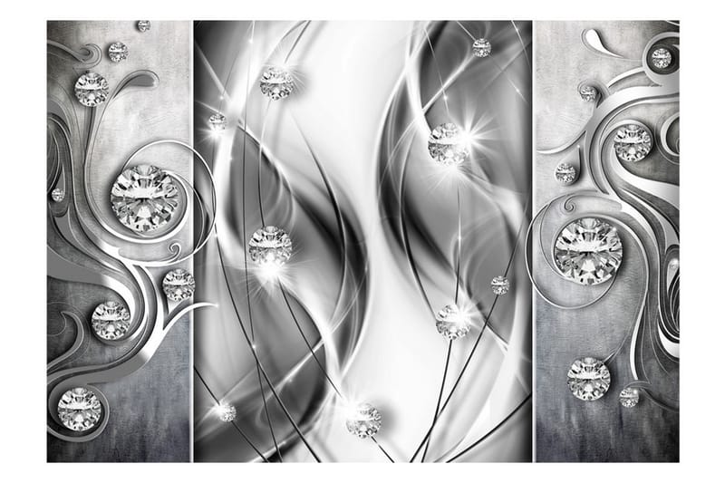 Fototapet Diamonds In Silver 400x280 - Artgeist sp. z o. o. - Inredning - Väggdekor - Tapet & tapettillbehör - Fototapet