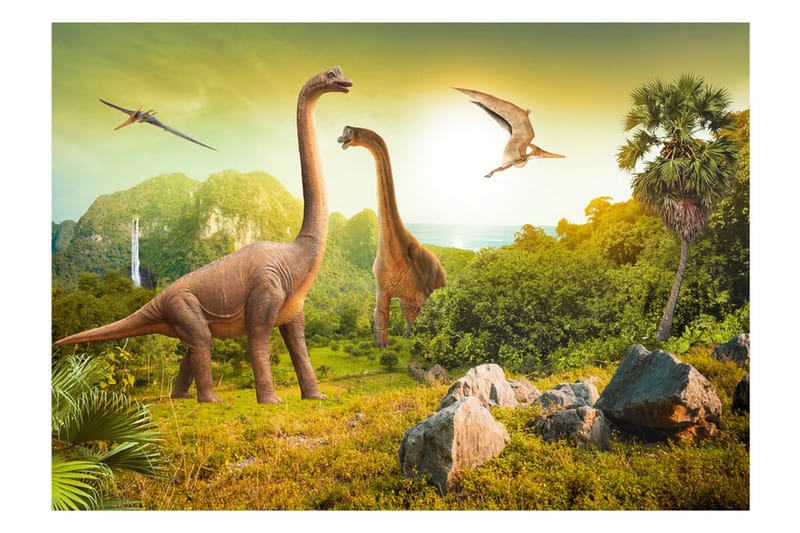 Fototapet Dinosaurs 100x70 - Artgeist sp. z o. o. - Inredning - Väggdekor - Tapet & tapettillbehör - Fototapet