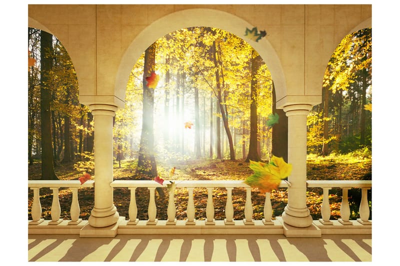 Fototapet Dream About Autumnal Forest 200x154 - Artgeist sp. z o. o. - Inredning - Väggdekor - Tapet & tapettillbehör - Fototapet