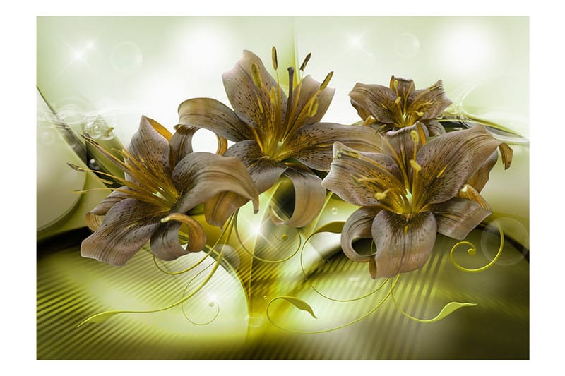 Fototapet Ecstatic Green 300x210 - Artgeist sp. z o. o. - Inredning - Väggdekor - Tapet & tapettillbehör - Fototapet